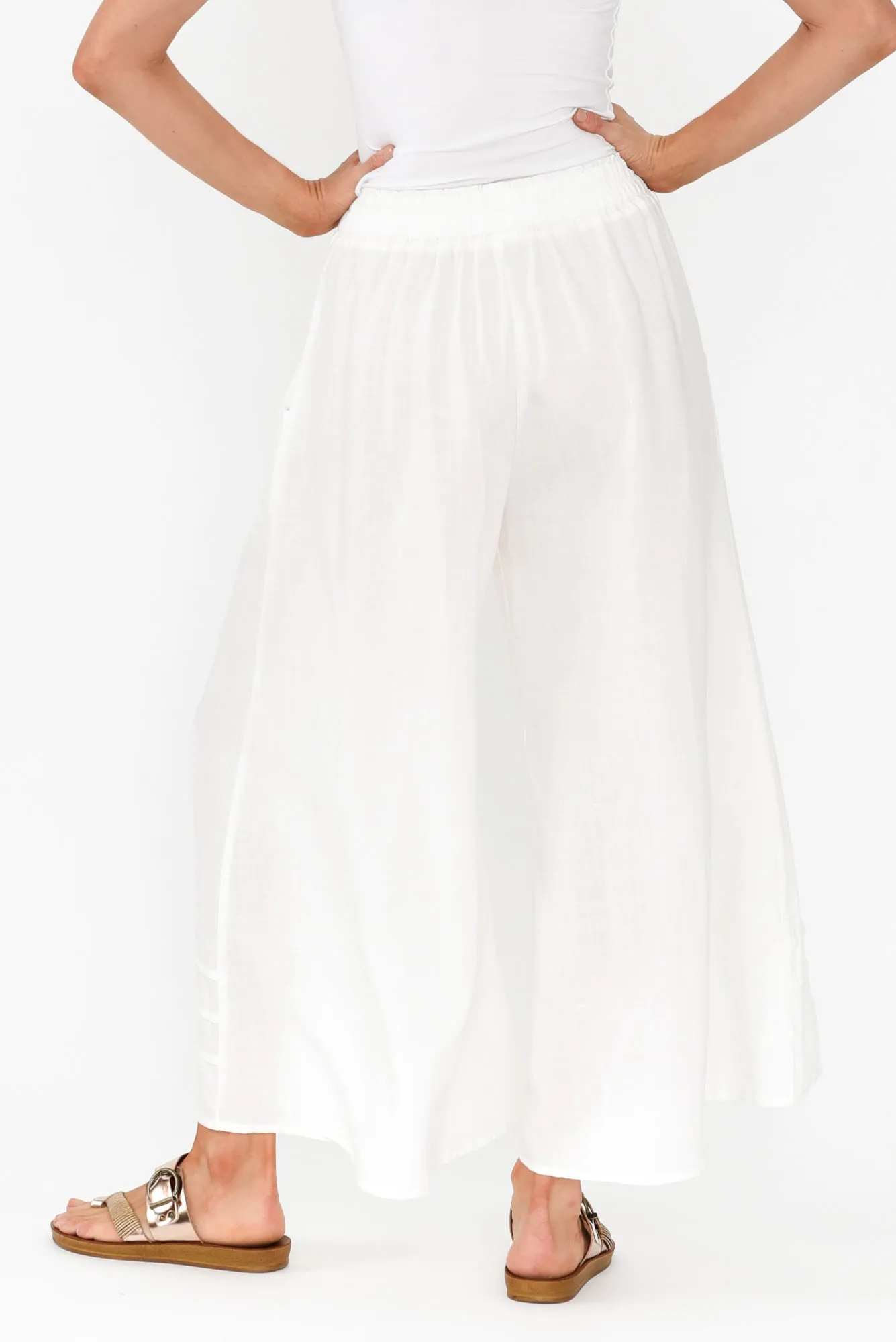 Kaleo White Linen Blend Pants sold by Blue Bungalow product image thumbnail 4