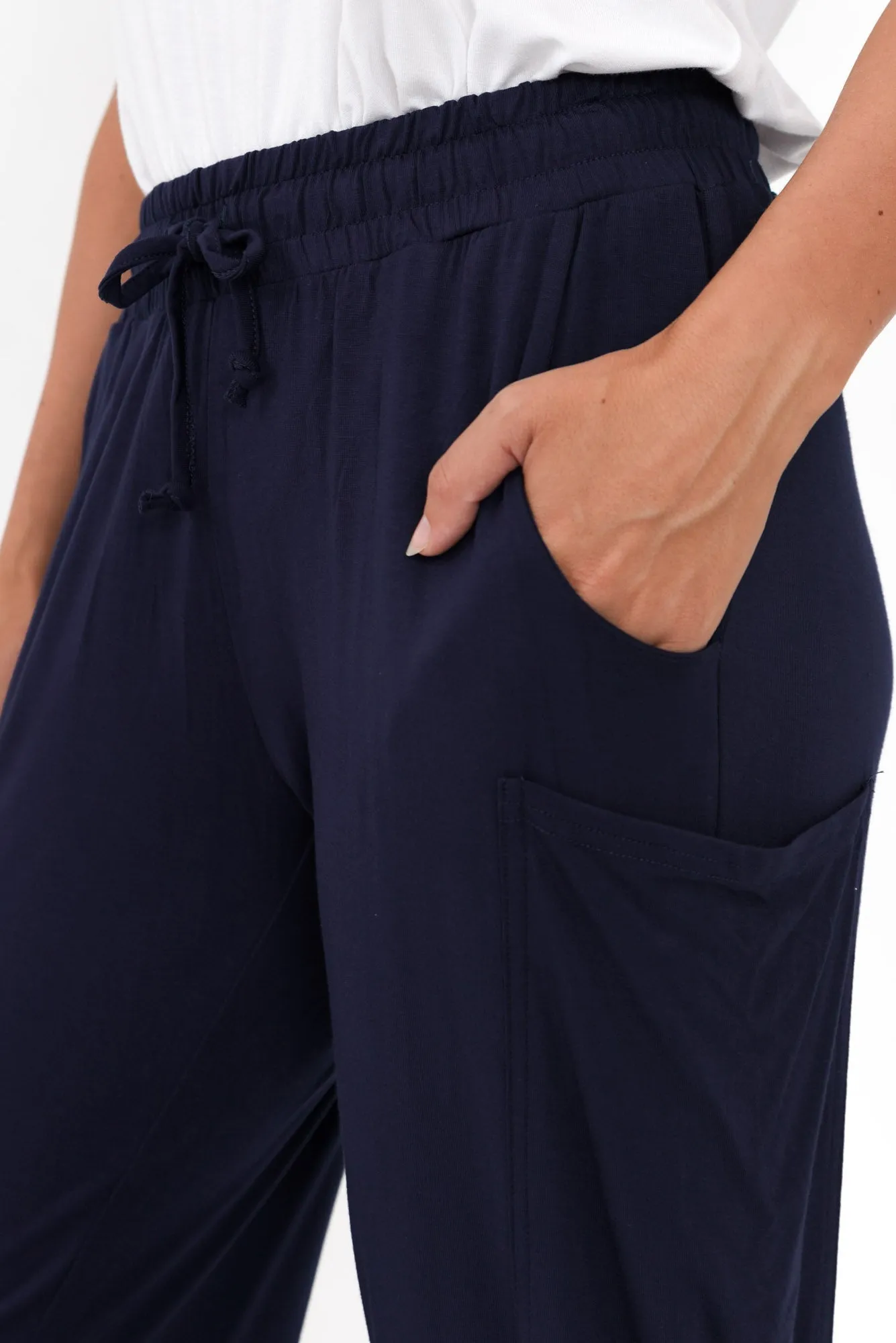 Navy Bamboo Pocket Pants sold by Blue Bungalow product image thumbnail 3