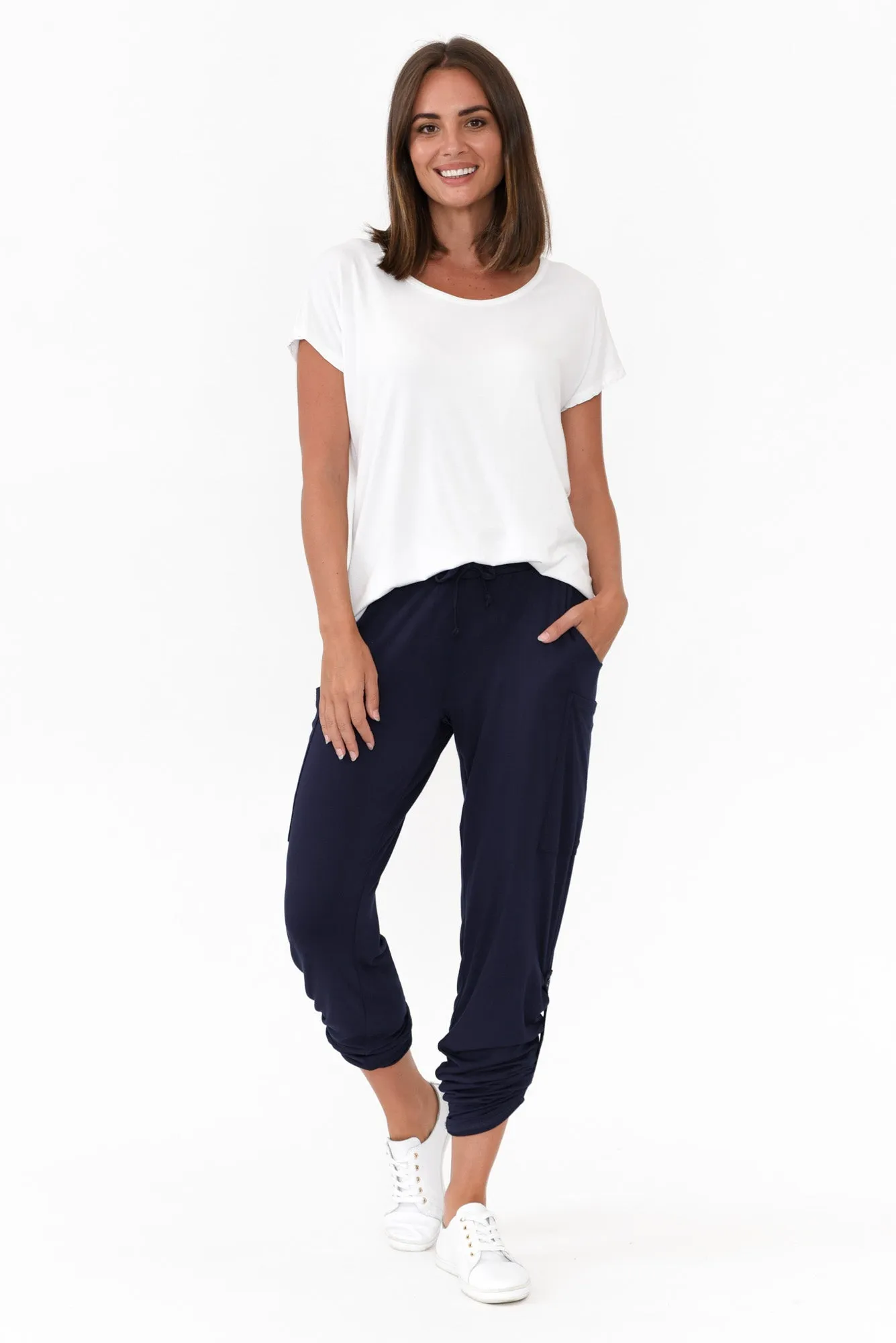 Navy Bamboo Pocket Pants sold by Blue Bungalow product image thumbnail 2