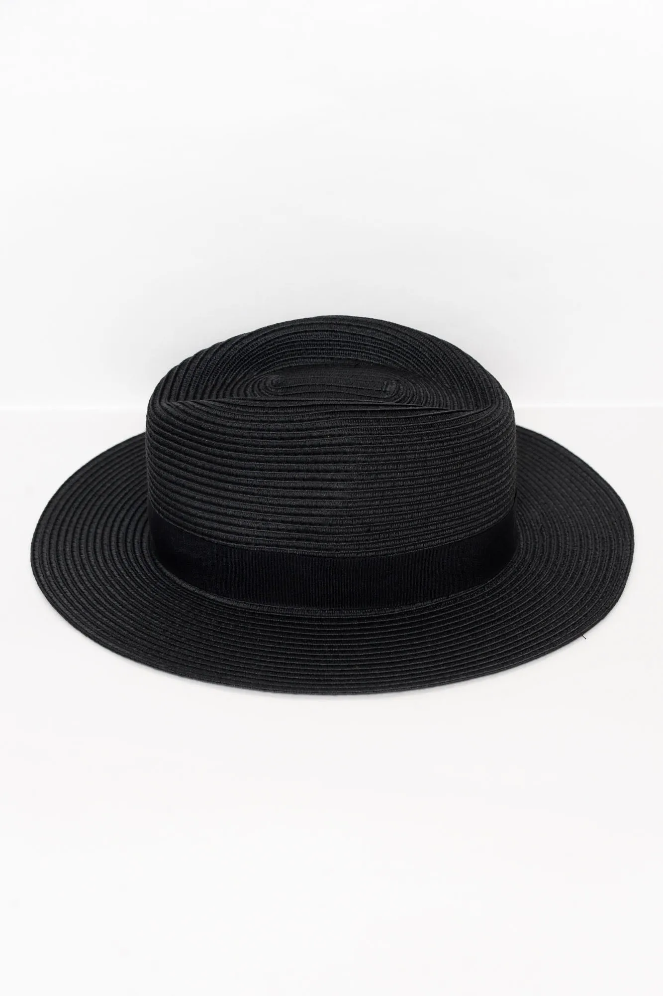 Black Wide Brim Travel Fedora sold by Blue Bungalow product image thumbnail 3