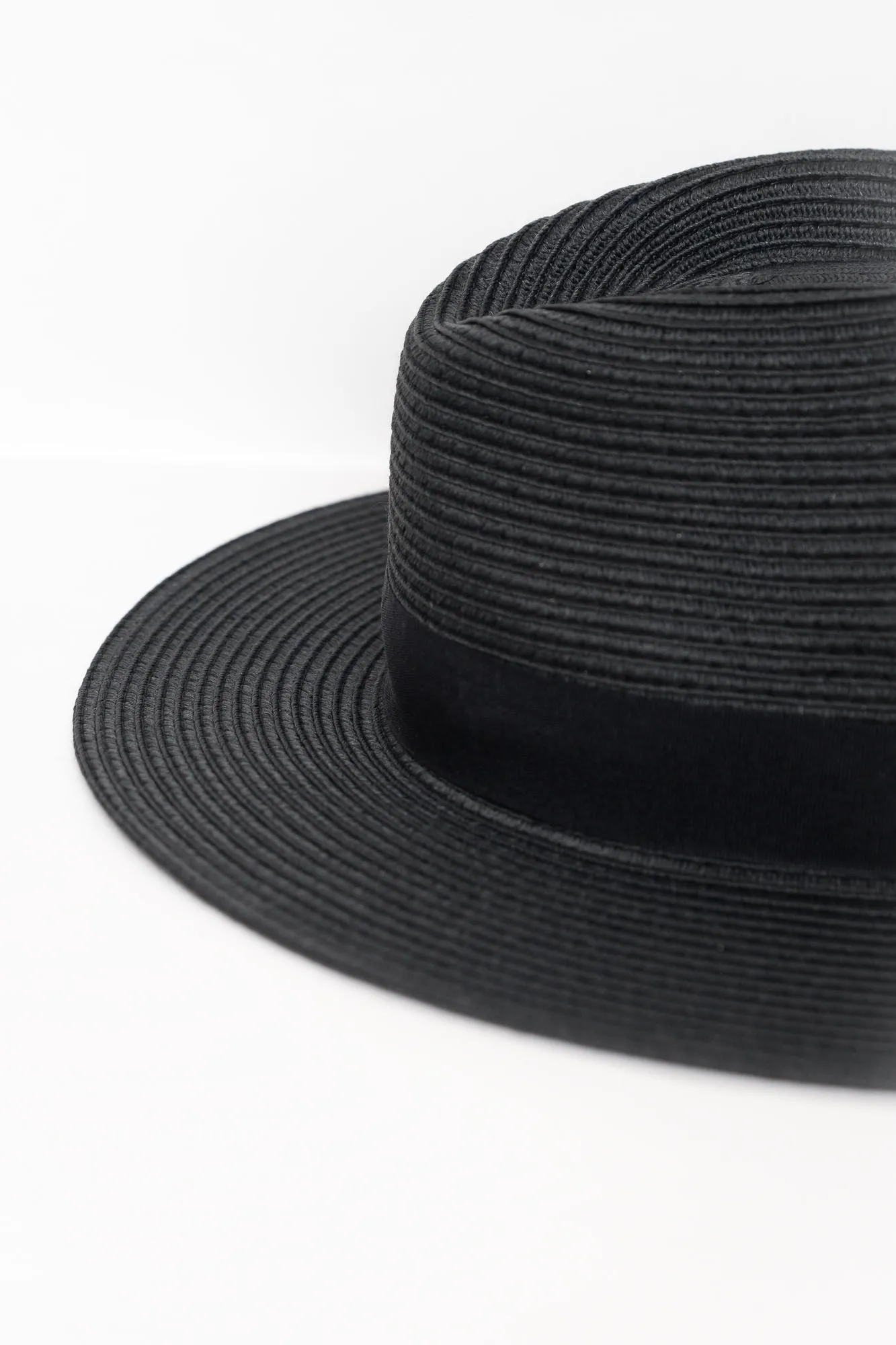 Black Wide Brim Travel Fedora sold by Blue Bungalow product image thumbnail 4