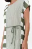 Nunez Khaki Stripe Linen Blend Dress sold by Blue Bungalow