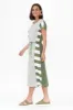 Nunez Khaki Stripe Linen Blend Dress sold by Blue Bungalow
