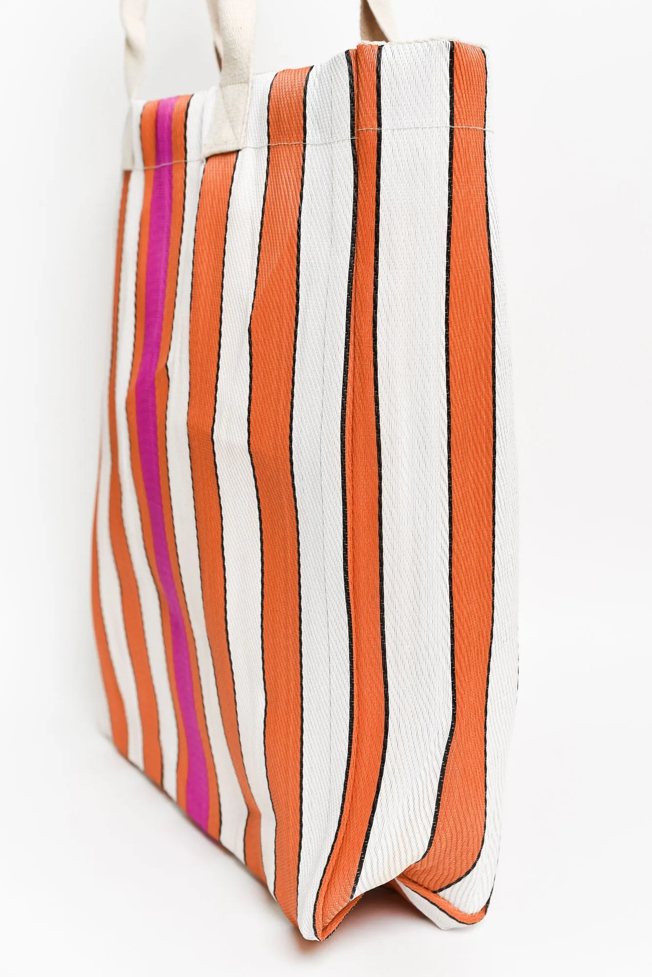 Lochan Orange Stripe Medium Tote Bag sold by Blue Bungalow product image thumbnail 3