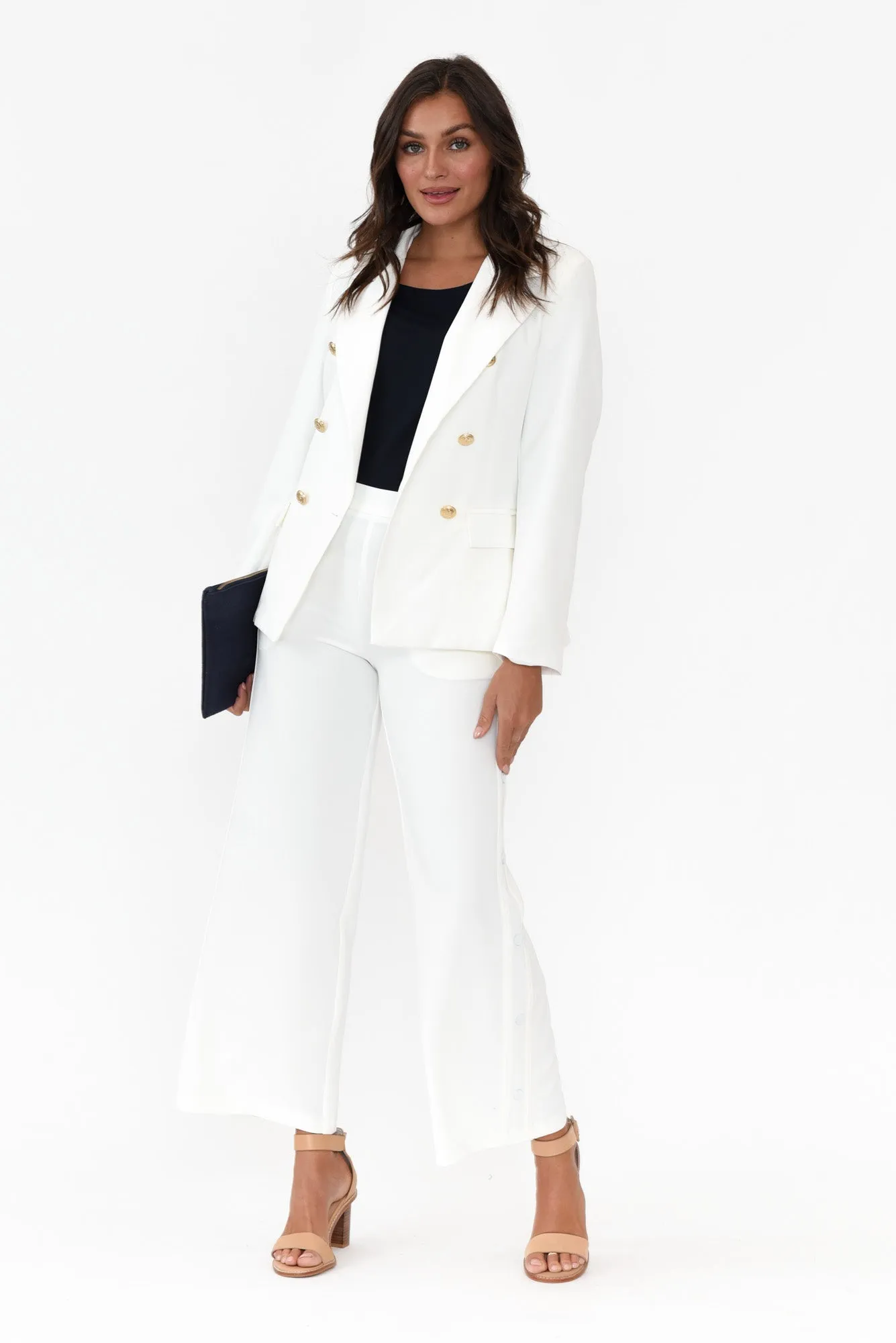 Feena White Double Breasted Blazer sold by Blue Bungalow product image thumbnail 3