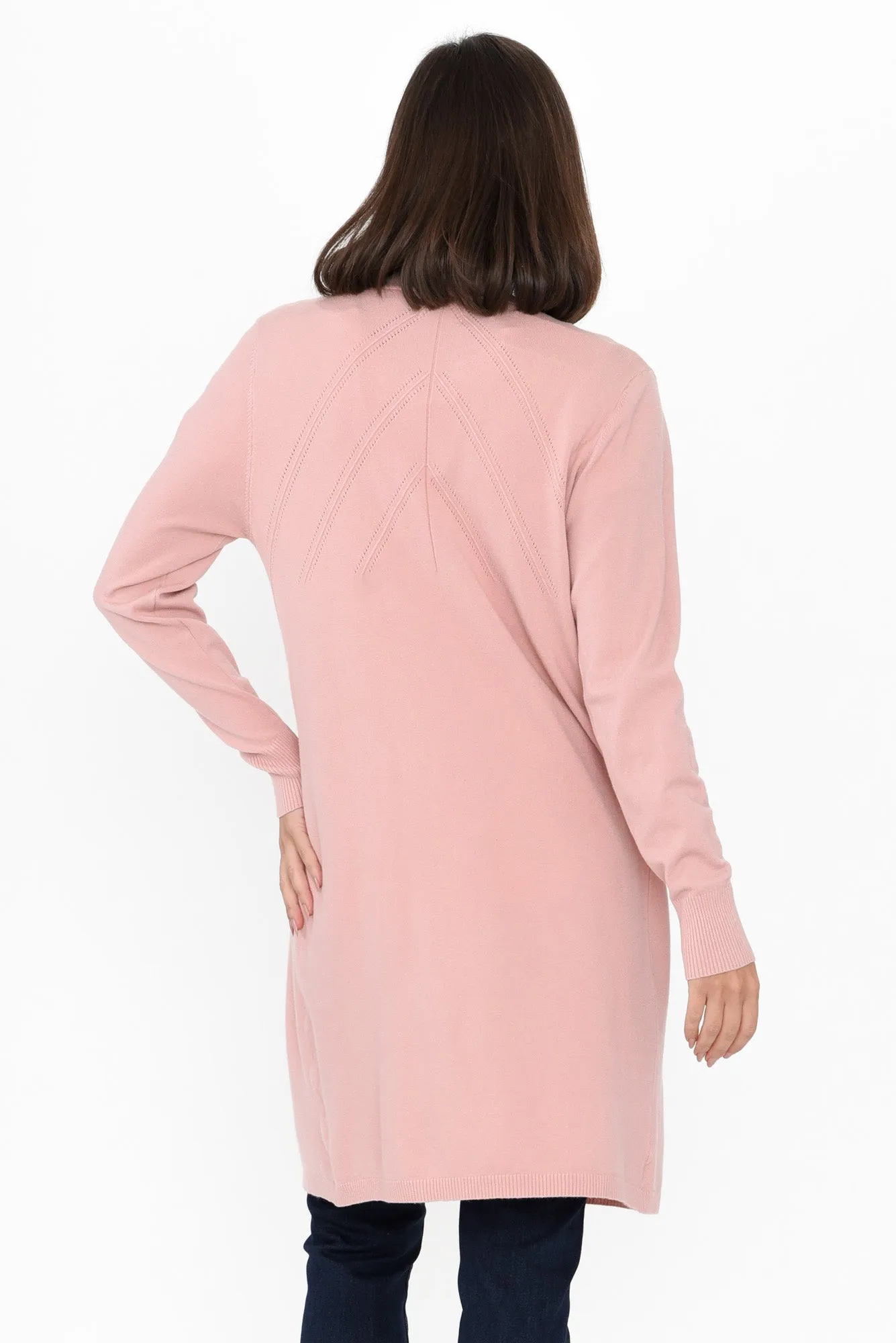 Issa Blush Knit Pocket Cardigan sold by Blue Bungalow product image thumbnail 3