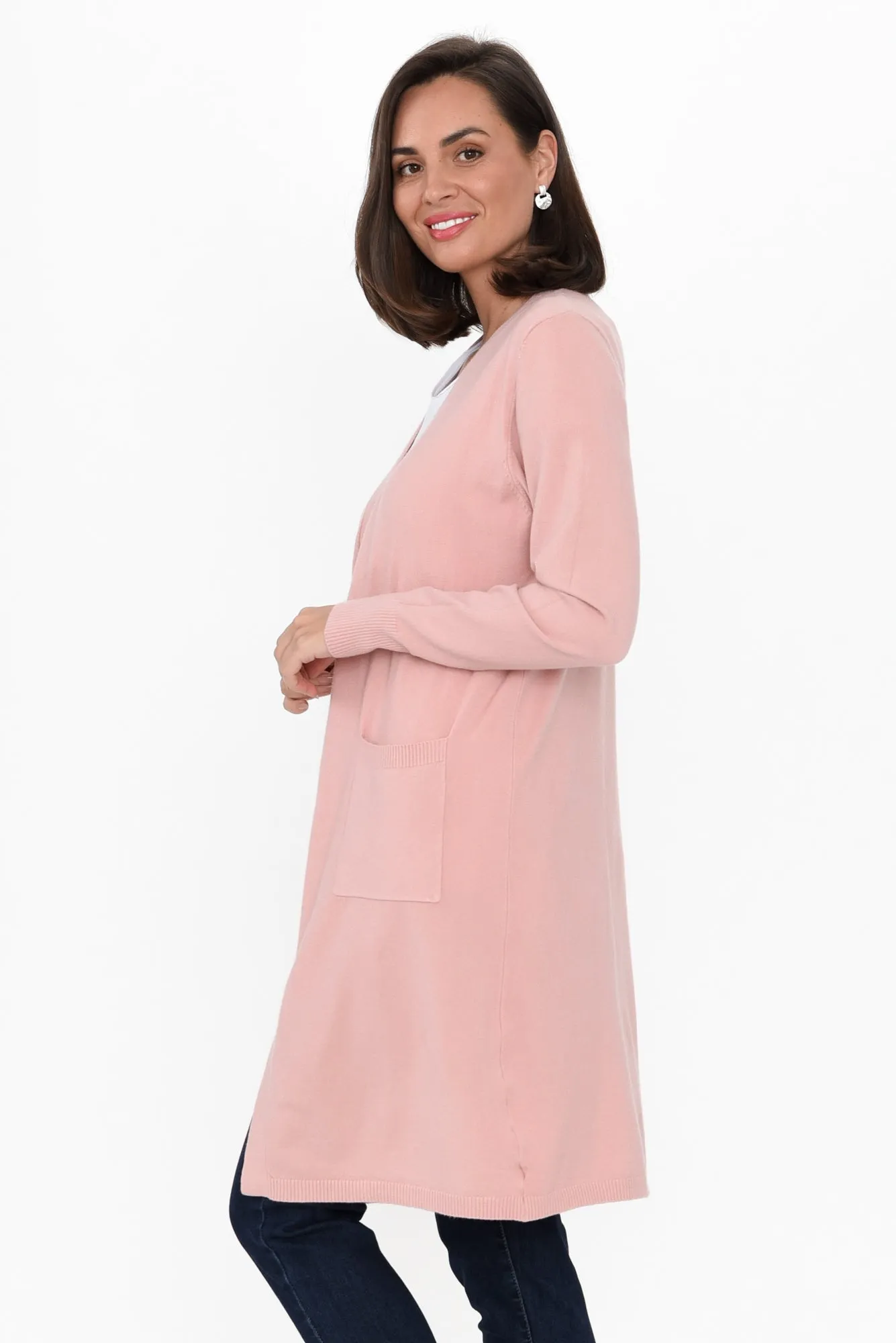 Issa Blush Knit Pocket Cardigan sold by Blue Bungalow product image thumbnail 5