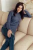 Sophie Deep Blue Knit Jumper sold by Blue Bungalow