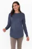 Sophie Deep Blue Knit Jumper sold by Blue Bungalow