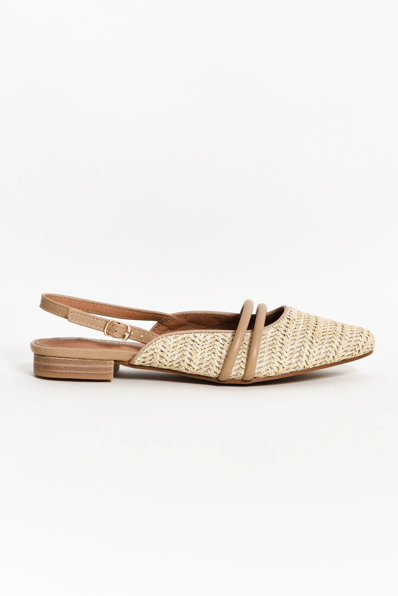 Abby Natural Raffia Leather Slingback Mule sold by Blue Bungalow product image thumbnail 2
