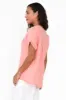 Elaria Peach Linen Blend Tee sold by Blue Bungalow