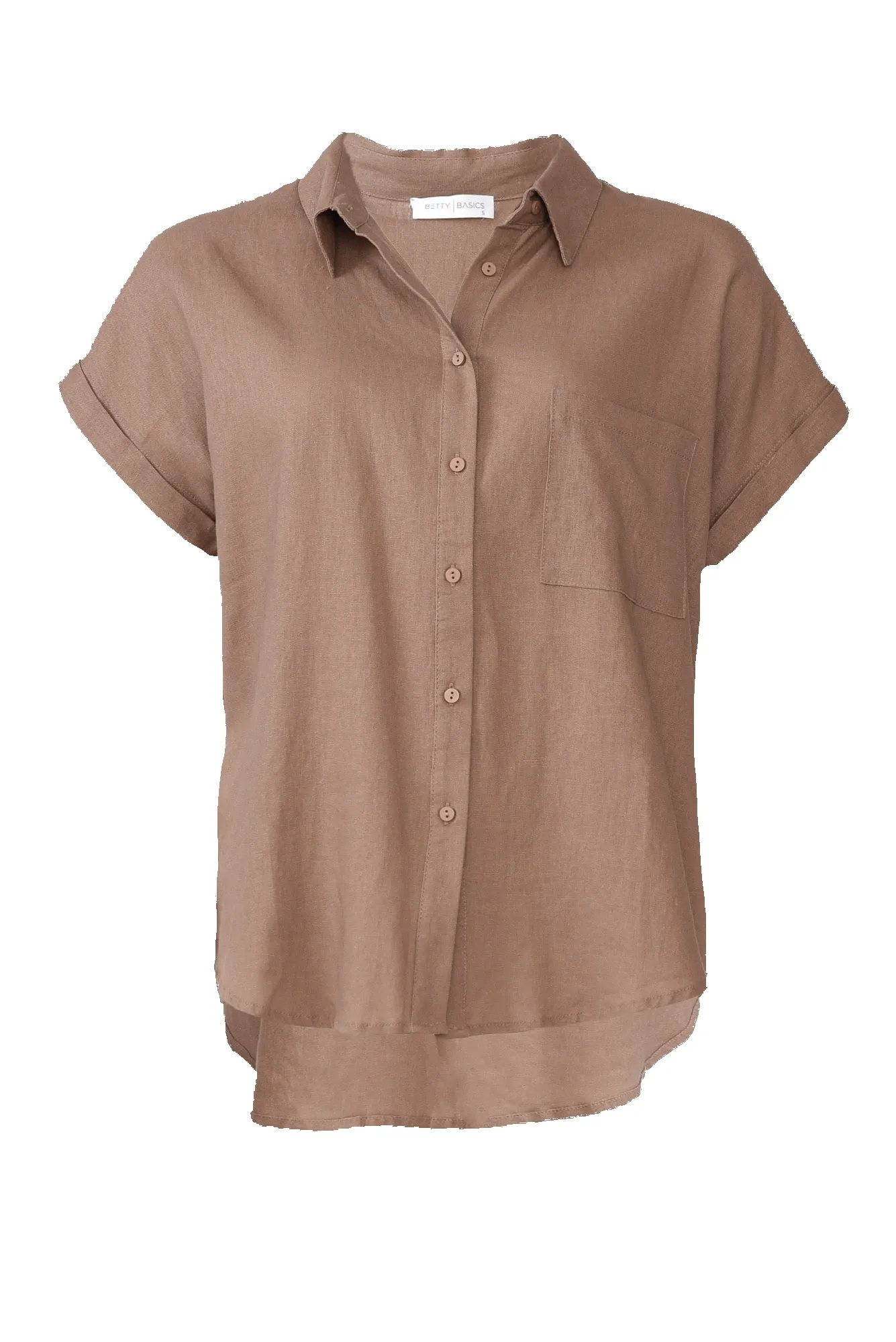 Melody Chocolate Linen Blend Shirt sold by Blue Bungalow product image thumbnail 2