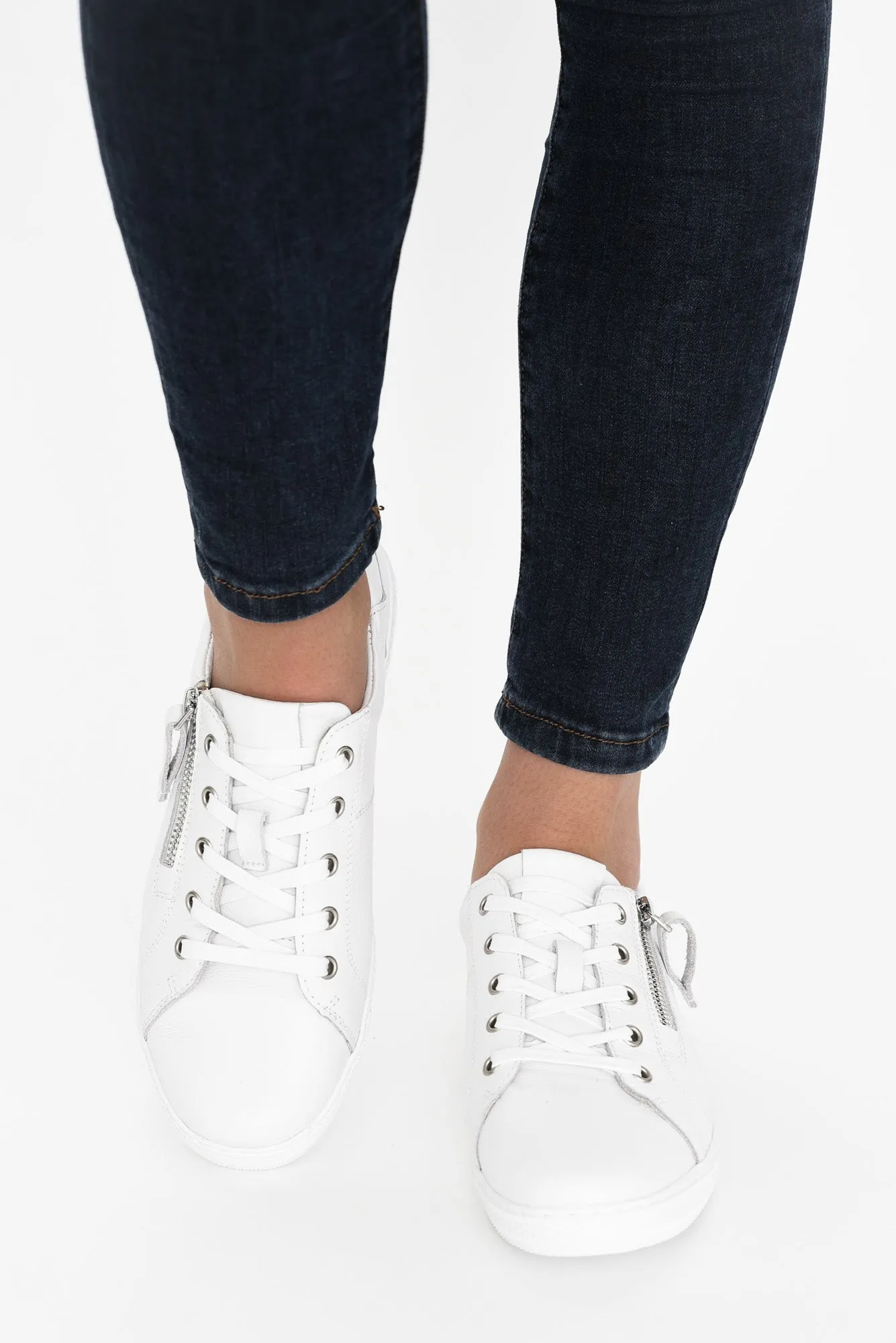 Salute White Leather Sneaker sold by Blue Bungalow product image thumbnail 5