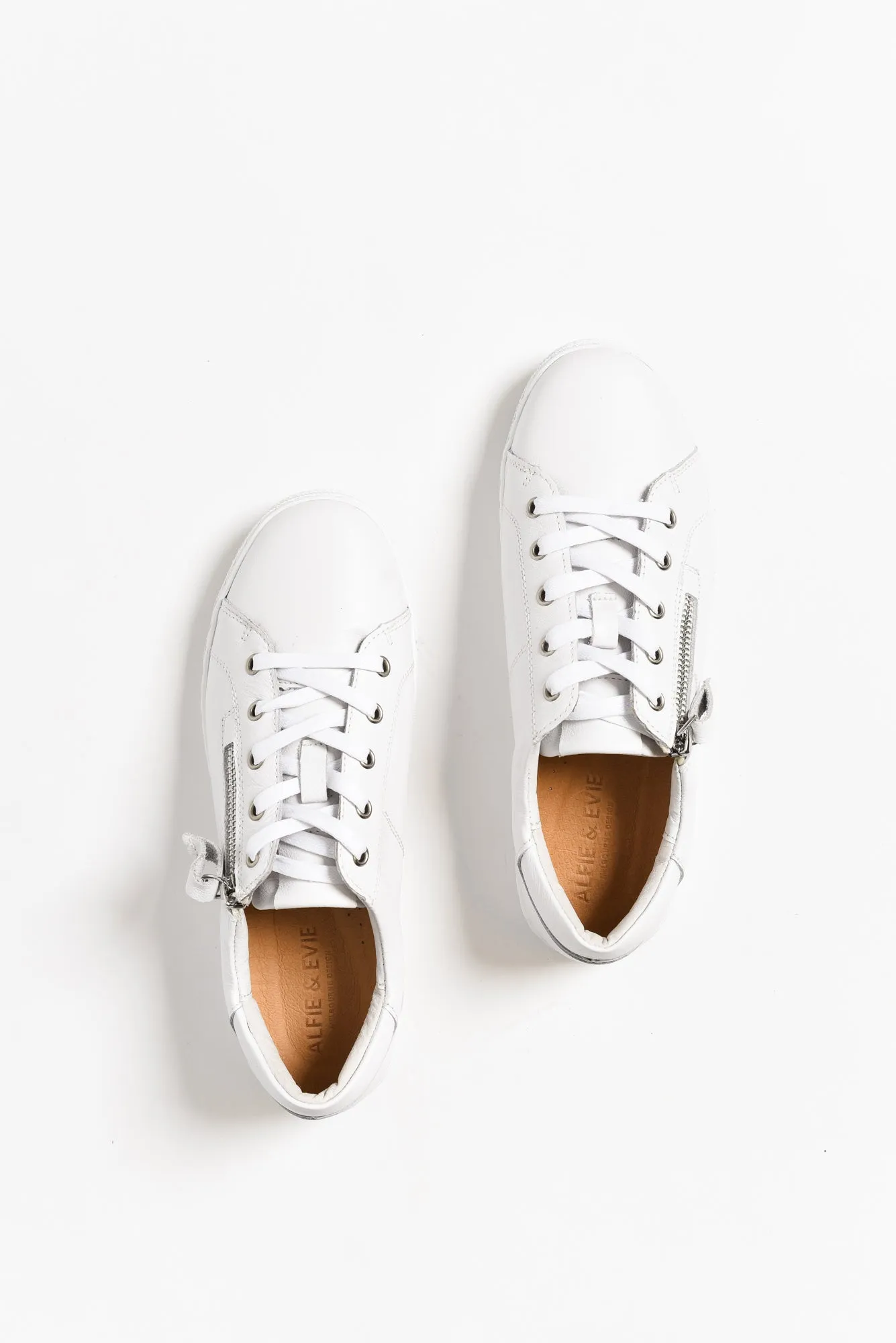 Salute White Leather Sneaker sold by Blue Bungalow product image thumbnail 4
