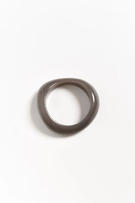 Suna Grey Asymmetric Bangle sold by Blue Bungalow