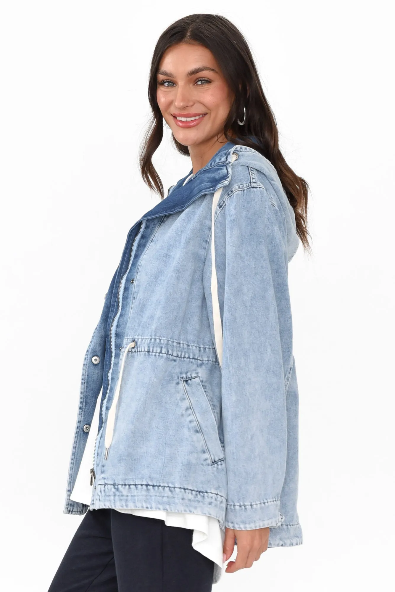 Kingston Light Blue Denim Jacket sold by Blue Bungalow product image thumbnail 4