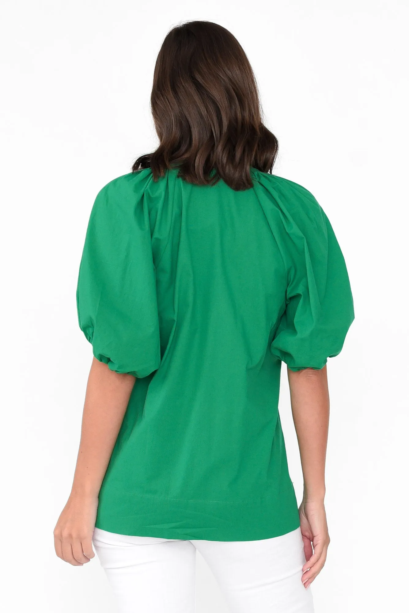 Juliet Green Cotton Blouse Top sold by Blue Bungalow product image thumbnail 4