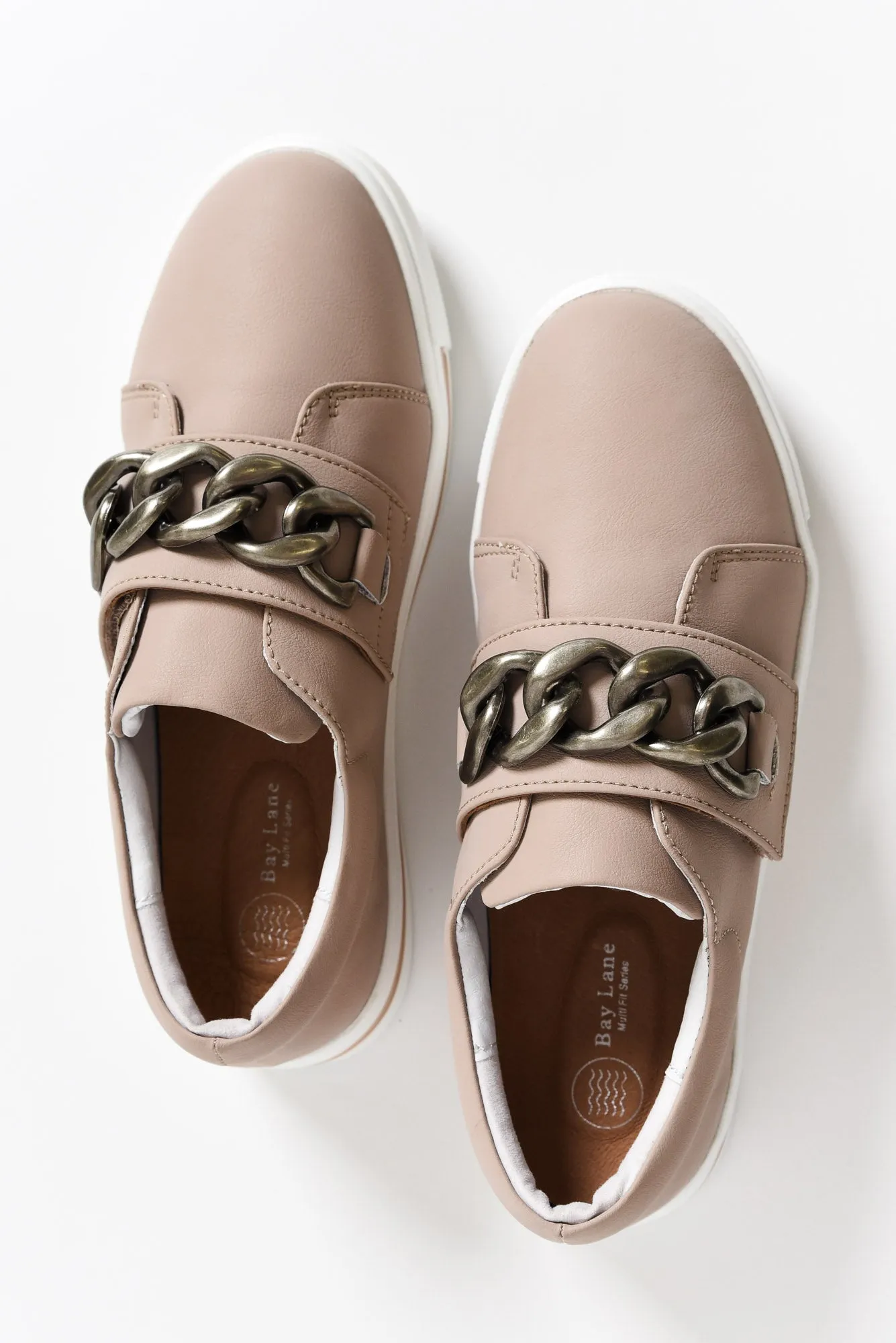 Koolah Nude Leather Chain Sneaker sold by Blue Bungalow product image thumbnail 3