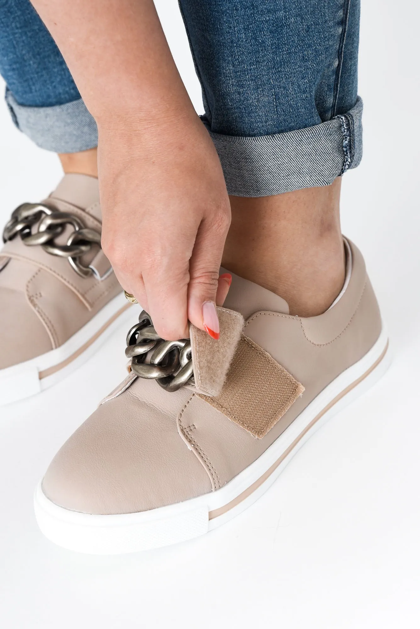 Koolah Nude Leather Chain Sneaker sold by Blue Bungalow product image thumbnail 4