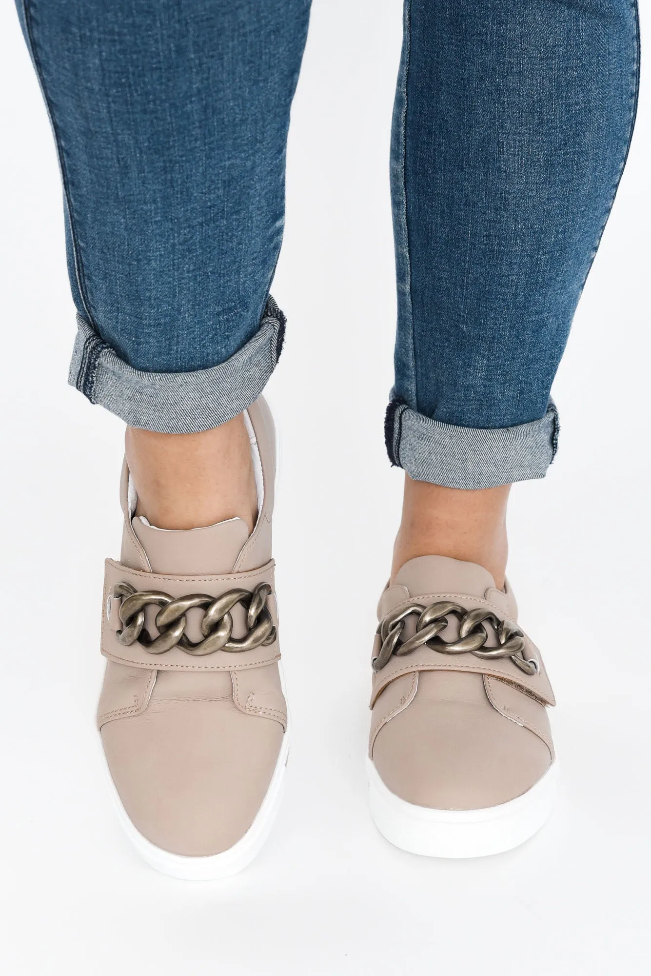 Koolah Nude Leather Chain Sneaker sold by Blue Bungalow product image thumbnail 5