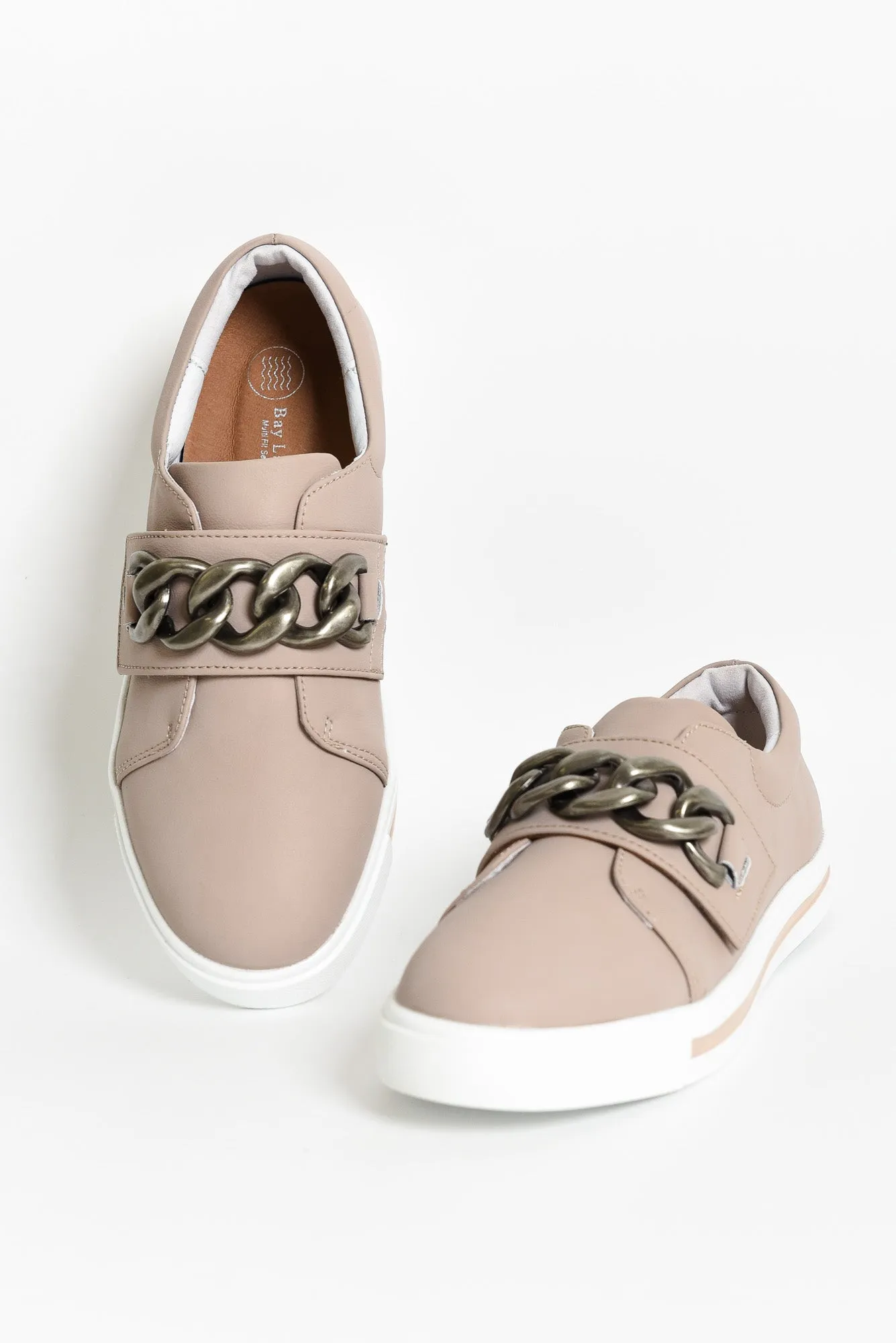 Koolah Nude Leather Chain Sneaker sold by Blue Bungalow product image thumbnail 2
