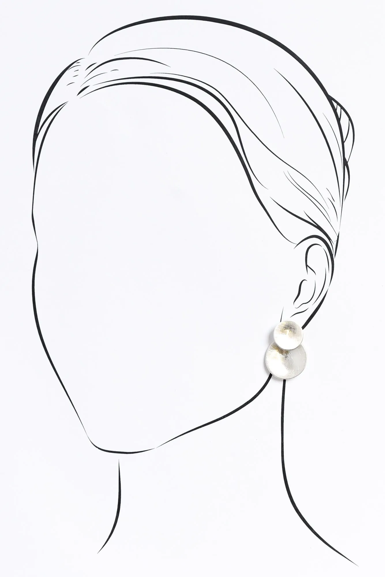 Kerra Silver Circle Drop Earrings sold by Blue Bungalow product image thumbnail 2