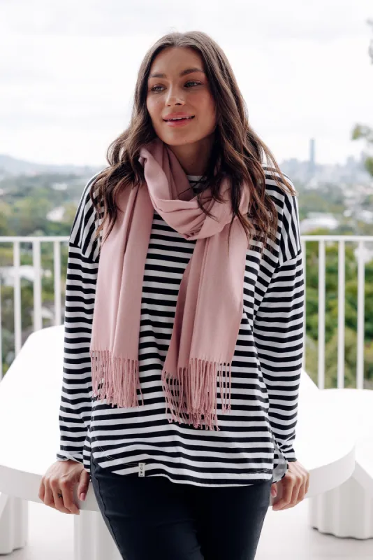 Daphne Black Stripe Long Sleeve Tee sold by Blue Bungalow