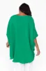 Maida Emerald Cotton V Neck Top sold by Blue Bungalow