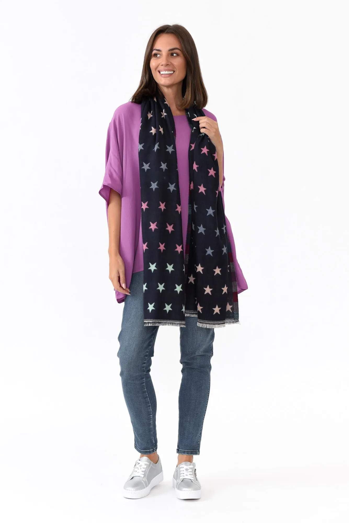 Mali Purple Drape Top sold by Blue Bungalow product image thumbnail 3