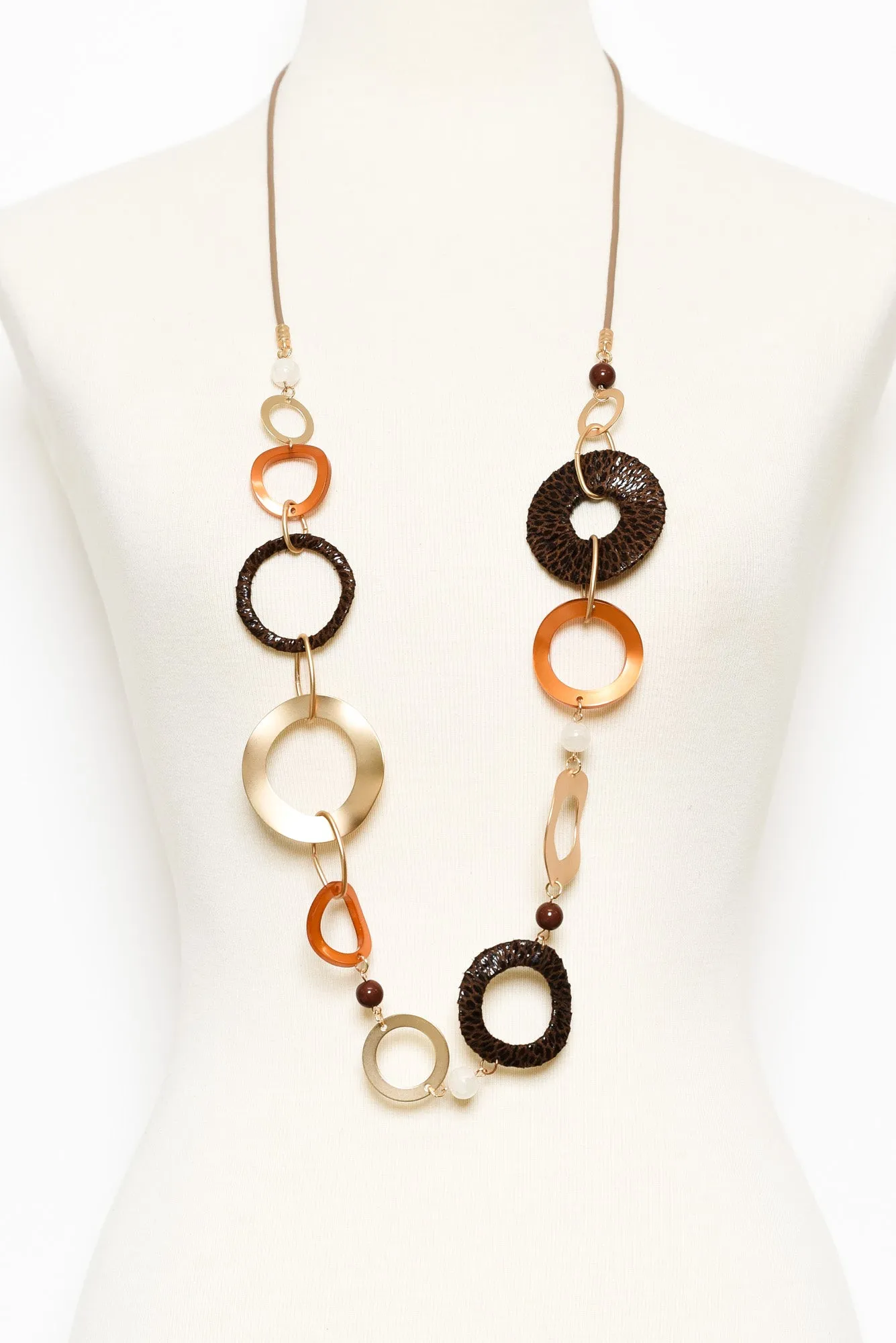 Felice Gold Circular Pendant Necklace sold by Blue Bungalow product image thumbnail 2