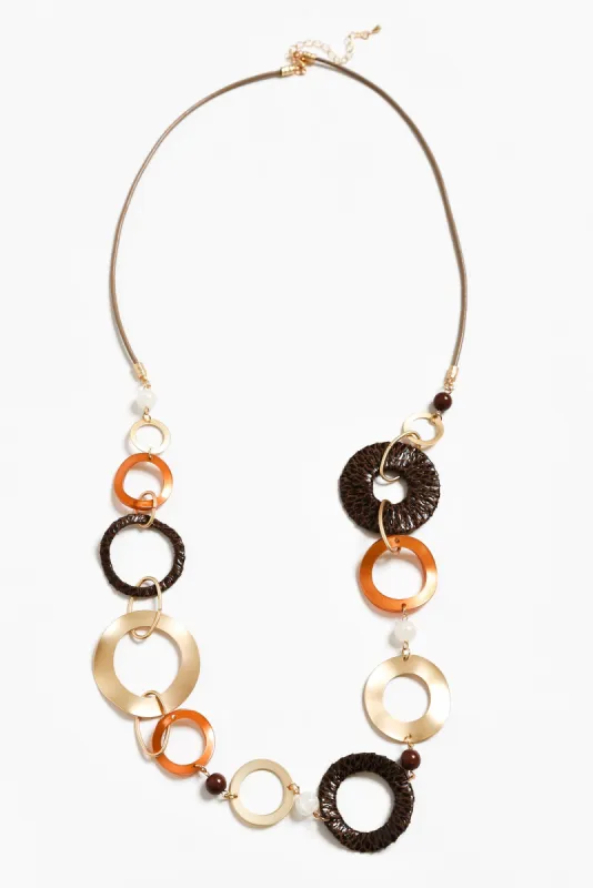 Felice Gold Circular Pendant Necklace sold by Blue Bungalow