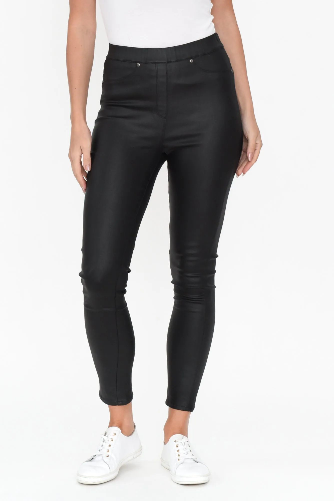 Sawyer Black Wet Look Pants sold by Blue Bungalow product image thumbnail 2