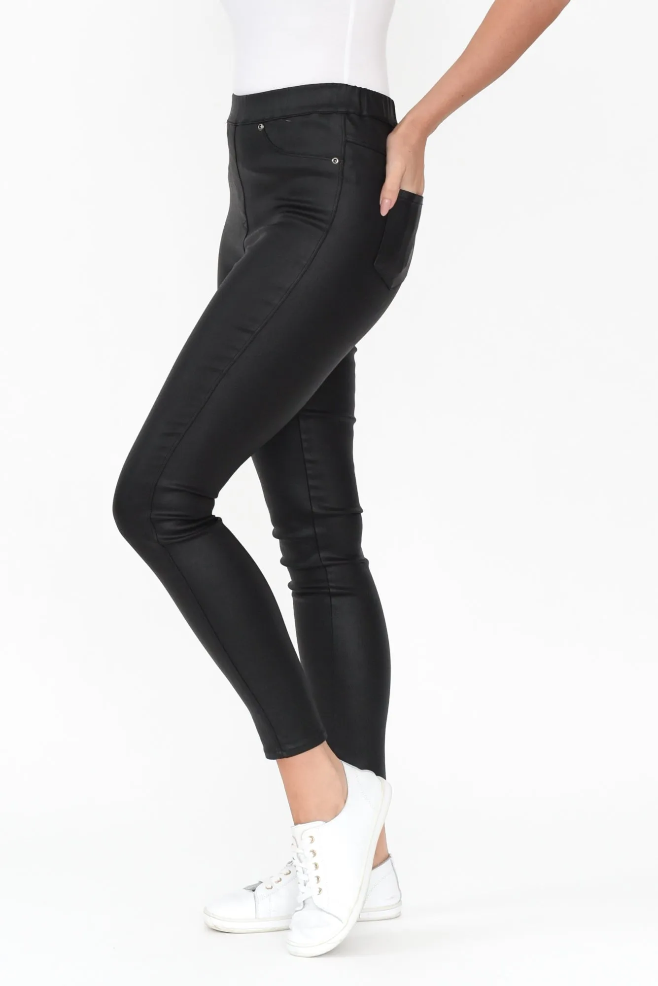 Sawyer Black Wet Look Pants sold by Blue Bungalow product image thumbnail 4