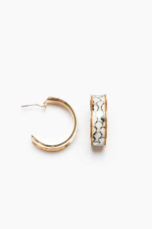 Finley Gold Snake Hoop Earrings sold by Blue Bungalow