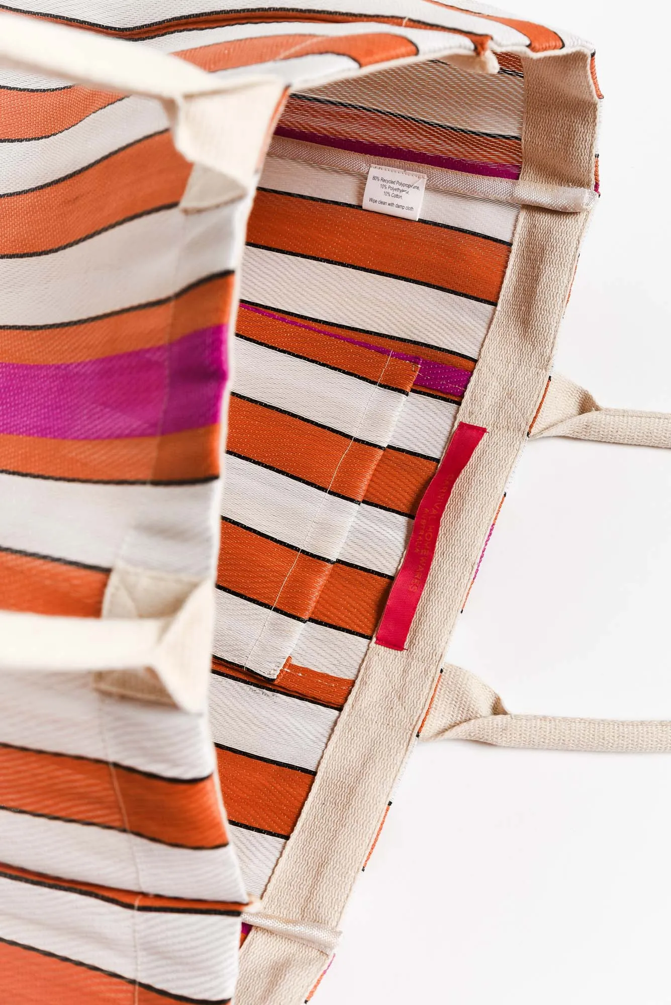 Lochan Orange Stripe Large Tote Bag sold by Blue Bungalow product image thumbnail 2