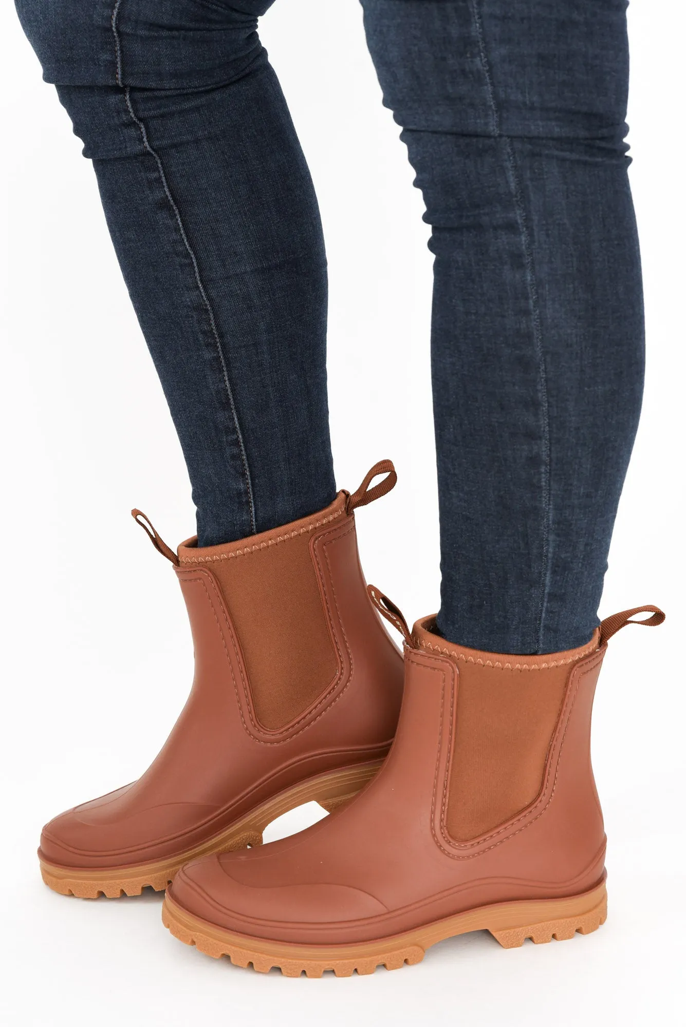 Amelia Tan Rain Boot sold by Blue Bungalow