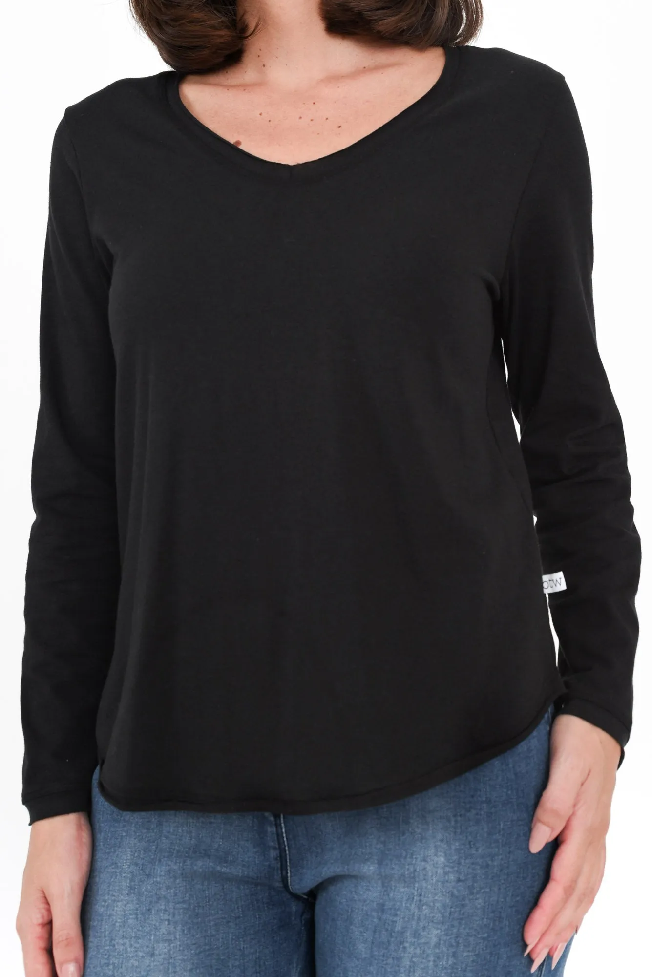 Suri Black Cotton Long Sleeve Top sold by Blue Bungalow product image thumbnail 5