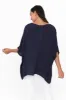 Mali Navy Drape Top sold by Blue Bungalow