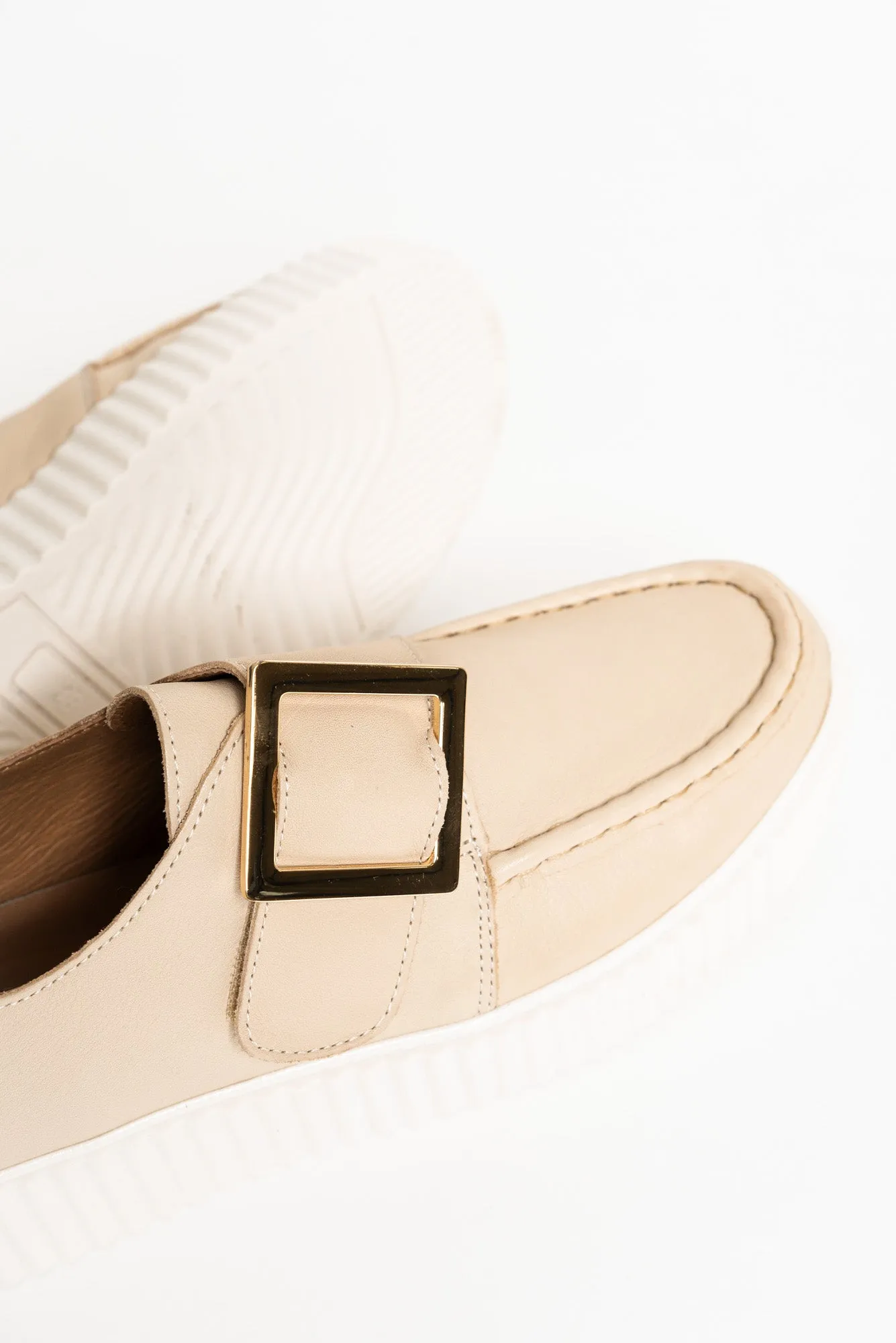 Dishing Nude Leather Platform Loafer sold by Blue Bungalow product image thumbnail 5