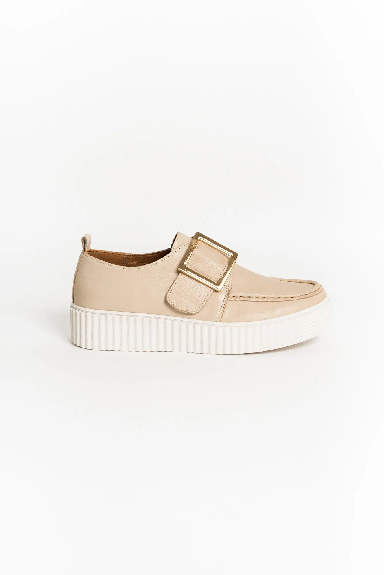 Dishing Nude Leather Platform Loafer sold by Blue Bungalow product image thumbnail 3