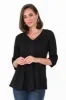 Fia Black Sleeved Crinkle Cotton Top sold by Blue Bungalow