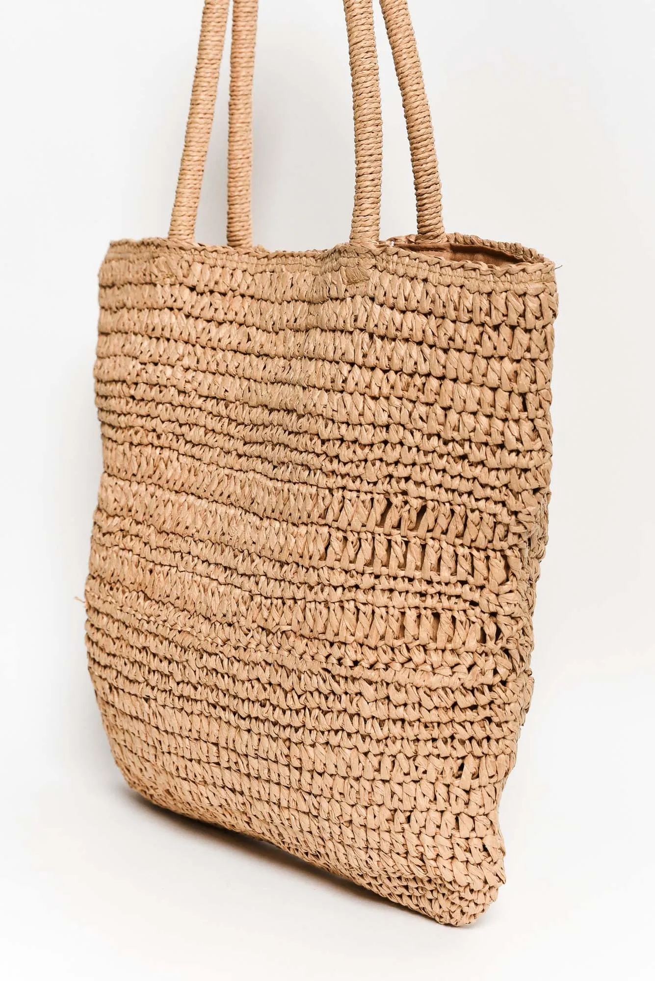 Venya Tan Straw Tote Bag sold by Blue Bungalow product image thumbnail 2