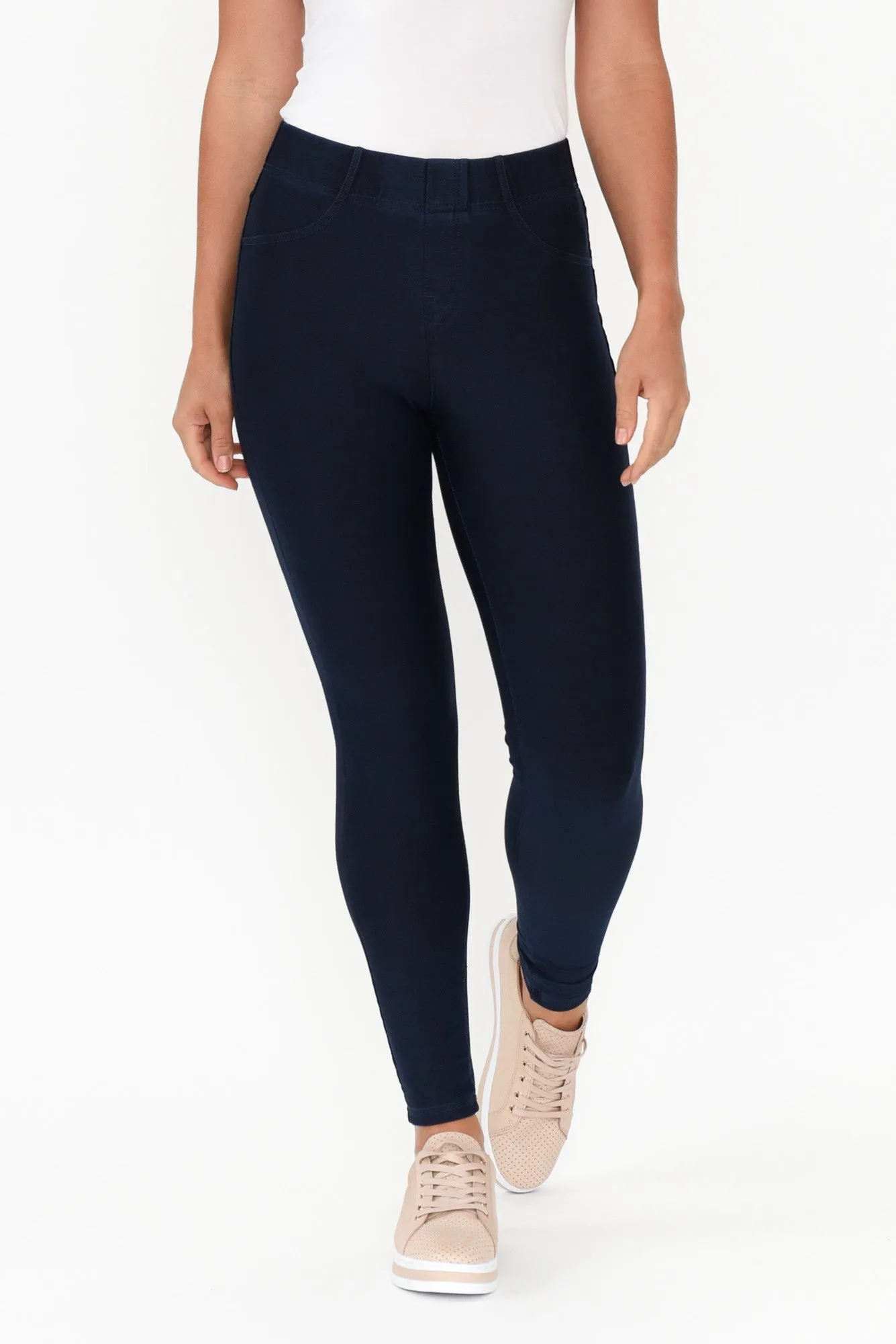 Skylah Blue Denim Stretch Leggings sold by Blue Bungalow