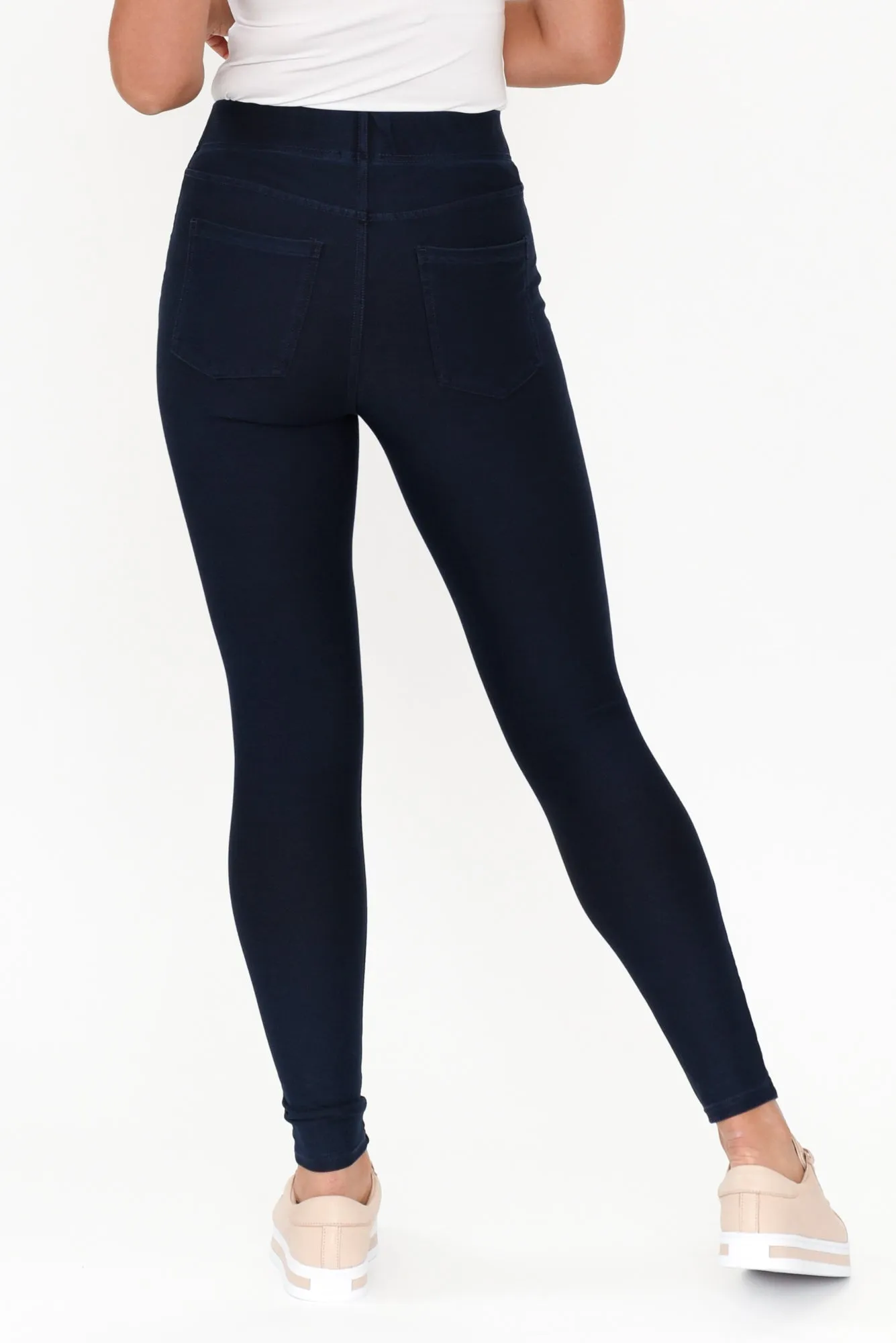 Skylah Blue Denim Stretch Leggings sold by Blue Bungalow product image thumbnail 4