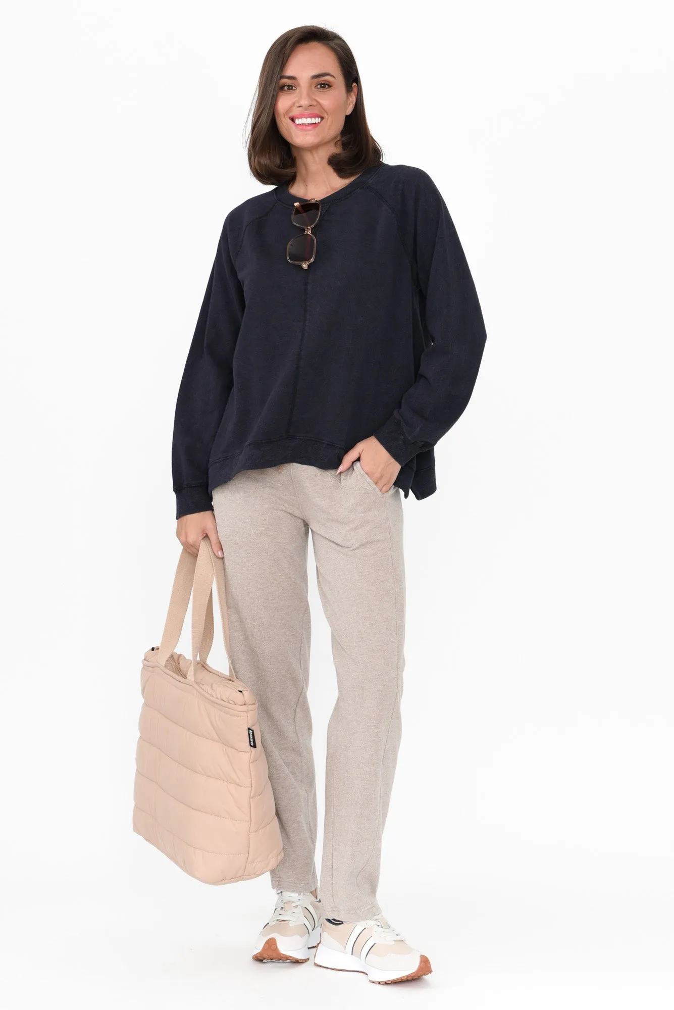 Chessie Black Cotton Long Sleeve Top sold by Blue Bungalow product image thumbnail 2