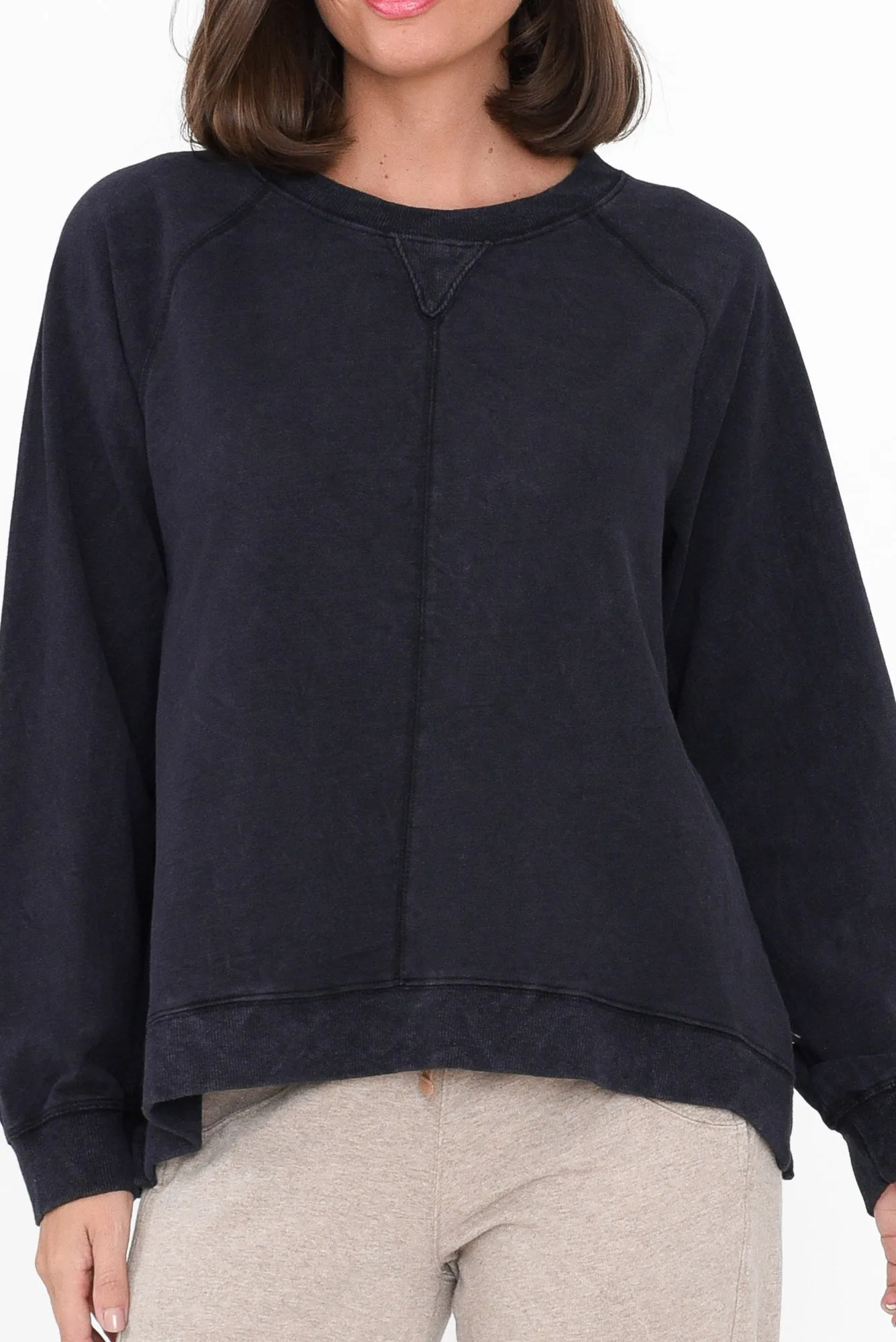 Chessie Black Cotton Long Sleeve Top sold by Blue Bungalow product image thumbnail 5