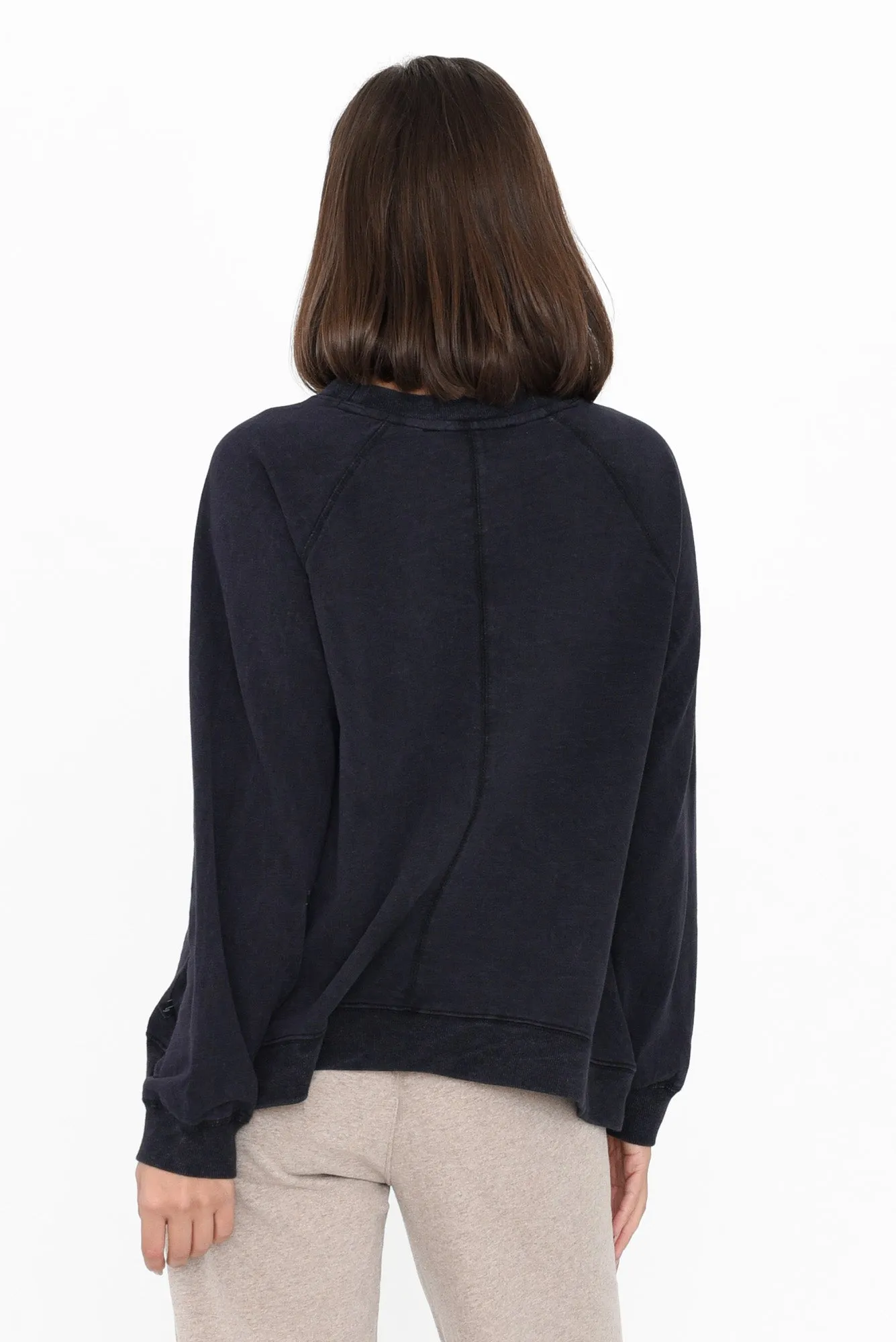 Chessie Black Cotton Long Sleeve Top sold by Blue Bungalow product image thumbnail 4