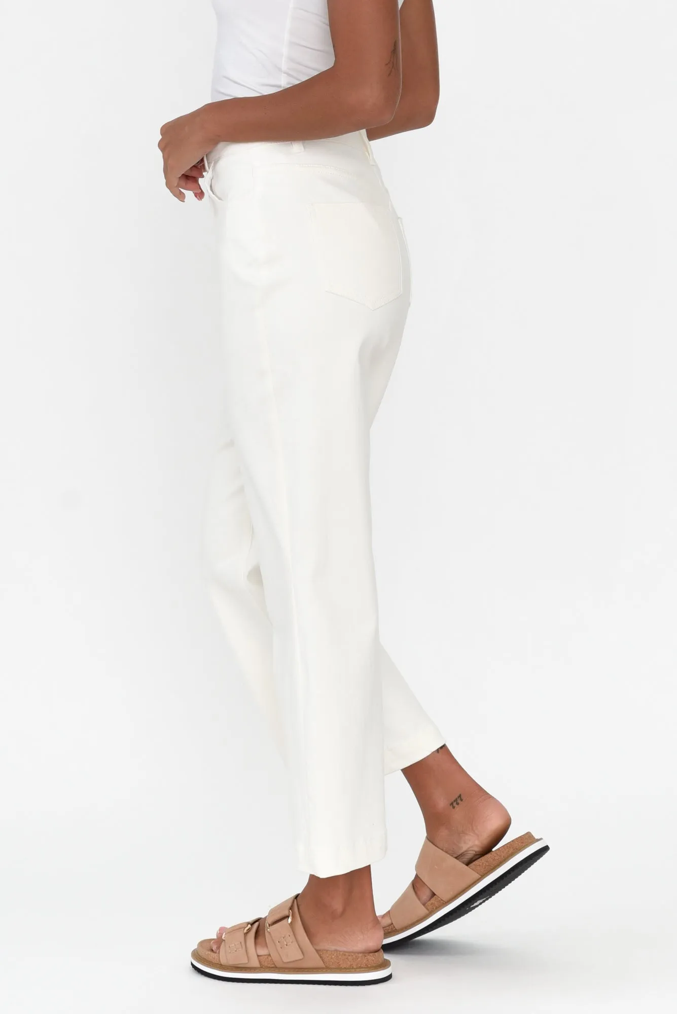 Winnie White Wide Leg Jeans sold by Blue Bungalow product image thumbnail 3