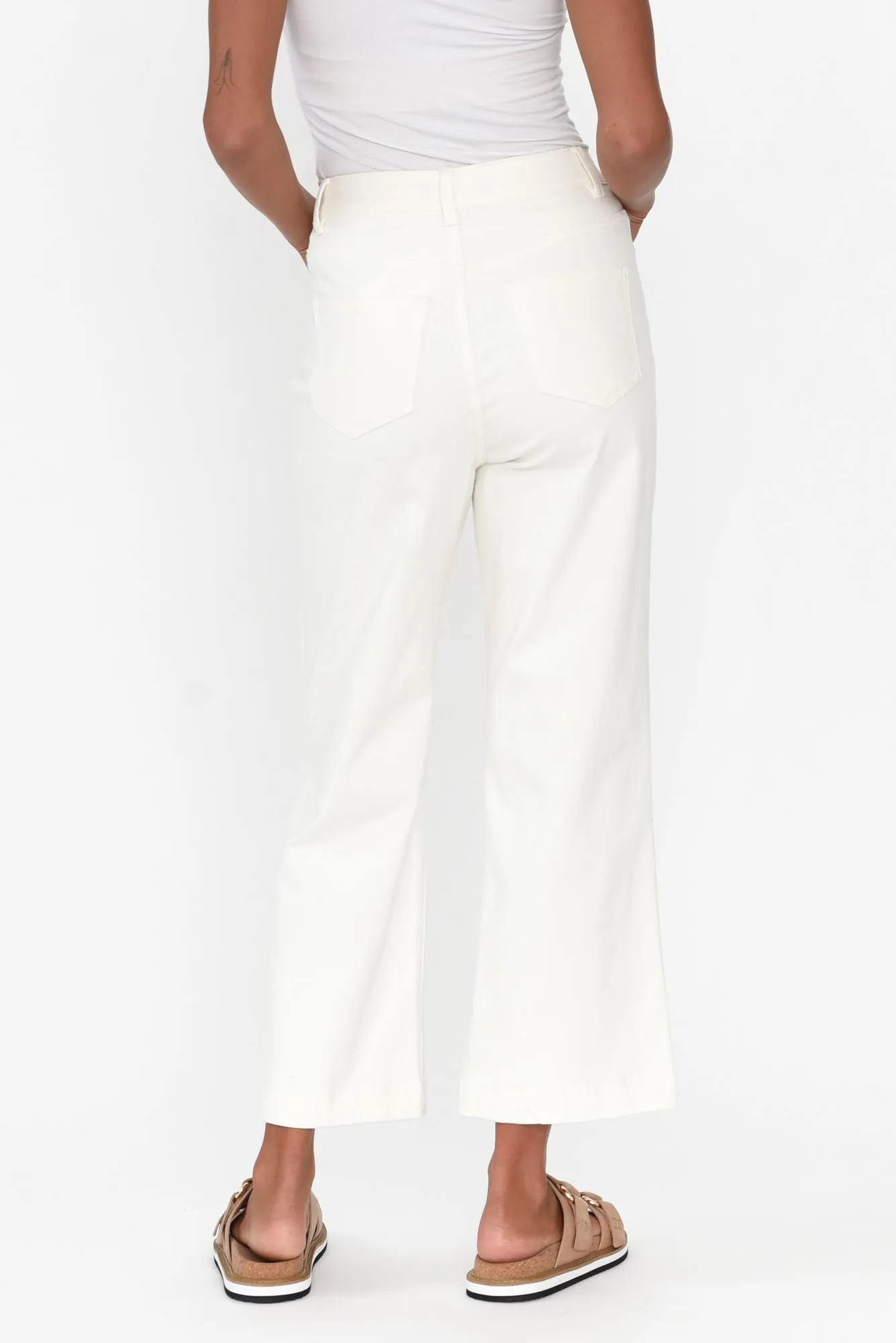 Winnie White Wide Leg Jeans sold by Blue Bungalow product image thumbnail 4