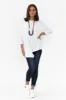 Susie White Asymmetrical Bamboo Top sold by Blue Bungalow